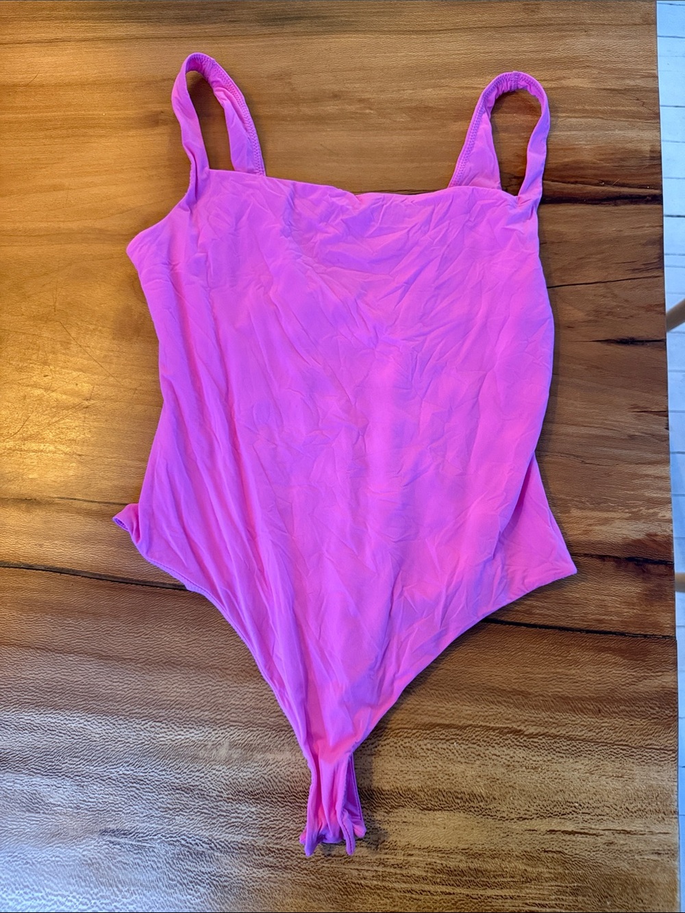 Skims Fits Everybody hot pink bodysuit